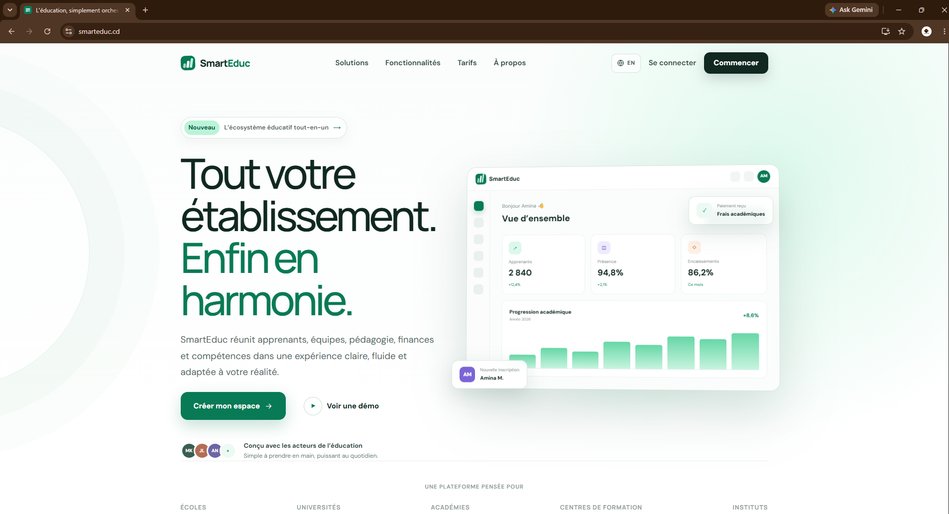 SmartEduc : Écosystème de gestion de l'éducation et du développement des compétences